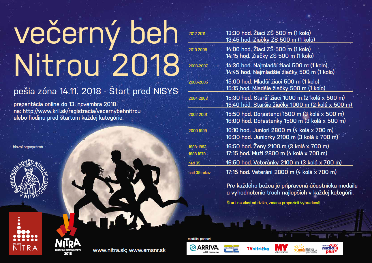 Vecerny beh Nitrou 2018